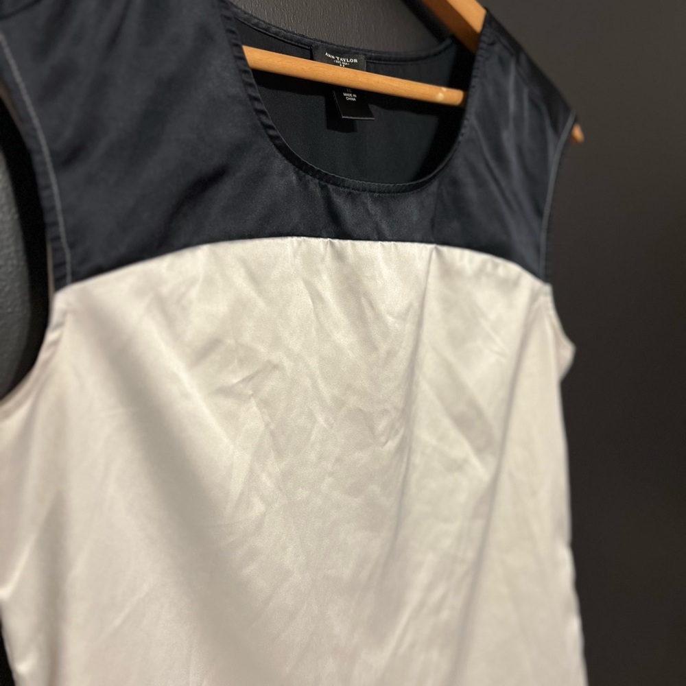 Ann Taylor Colorblock Sleeveless Blouse - Picture 4 of 16